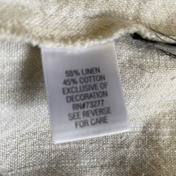 DANA BUCHMAN Cream Linen Crochet Sleeveless Shift Dress Boho Coastal S/M - Picture 10 of 12